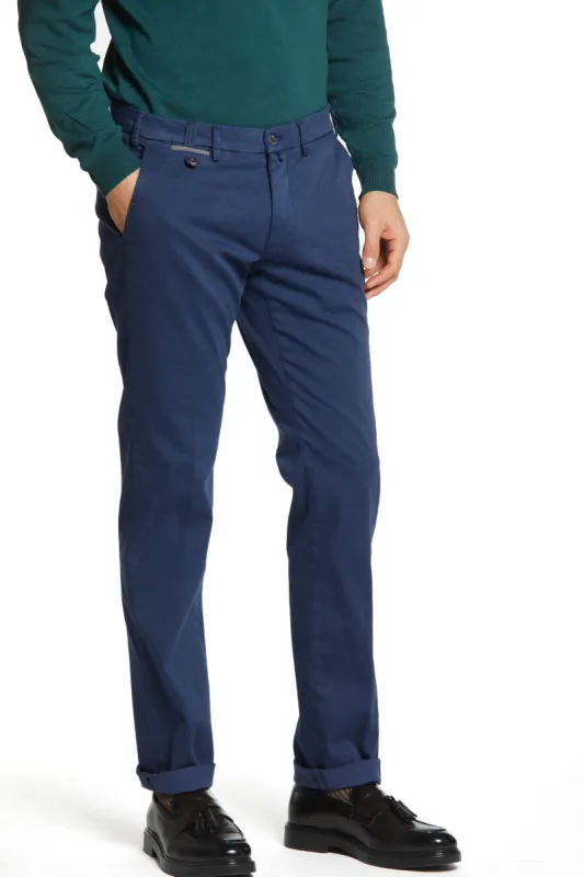 Torino Prestige man satin chino pants slim sold by Mason's
