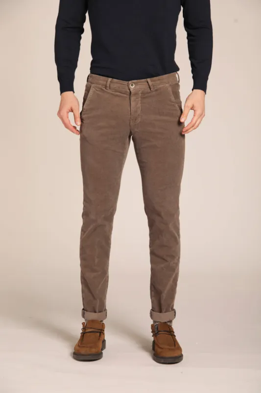 Torino men's chino pants in velvet 1500  striped slim fit  ① sold by Mason's