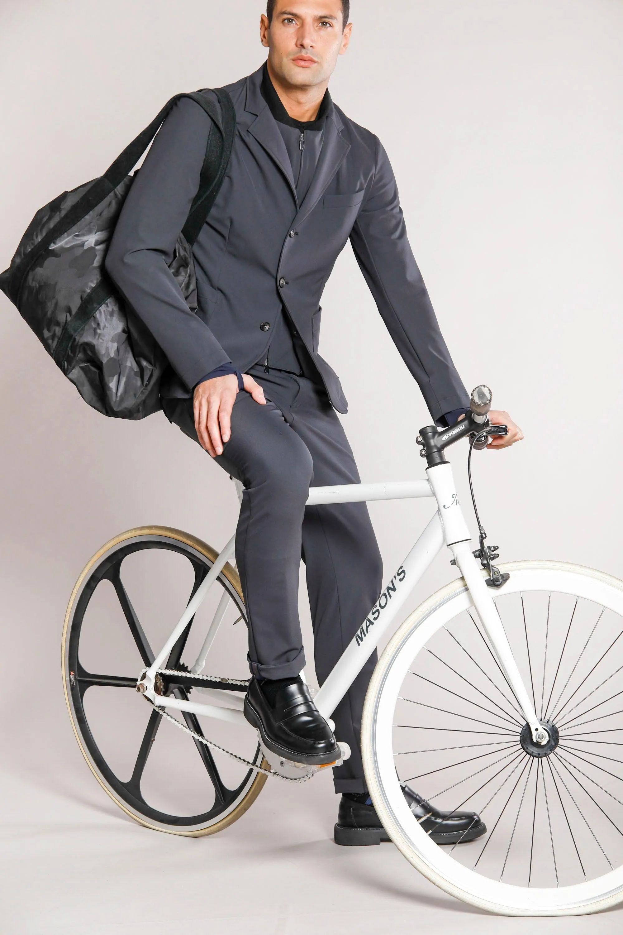 Milano Jog man dynamic jersey chino pants extra slim sold by Mason's product image thumbnail 2