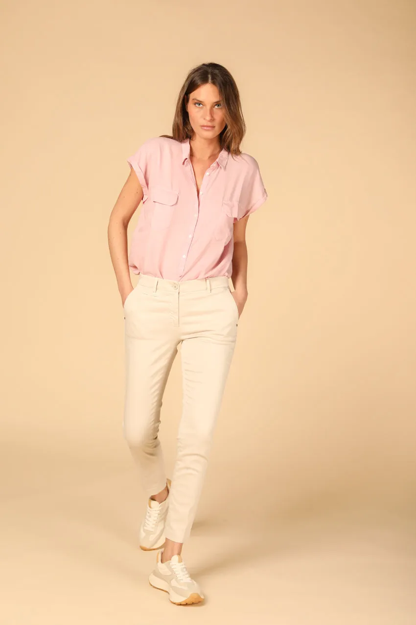 New York Slim women's chino pants in stretch satin slim ① sold by Mason's product image thumbnail 2