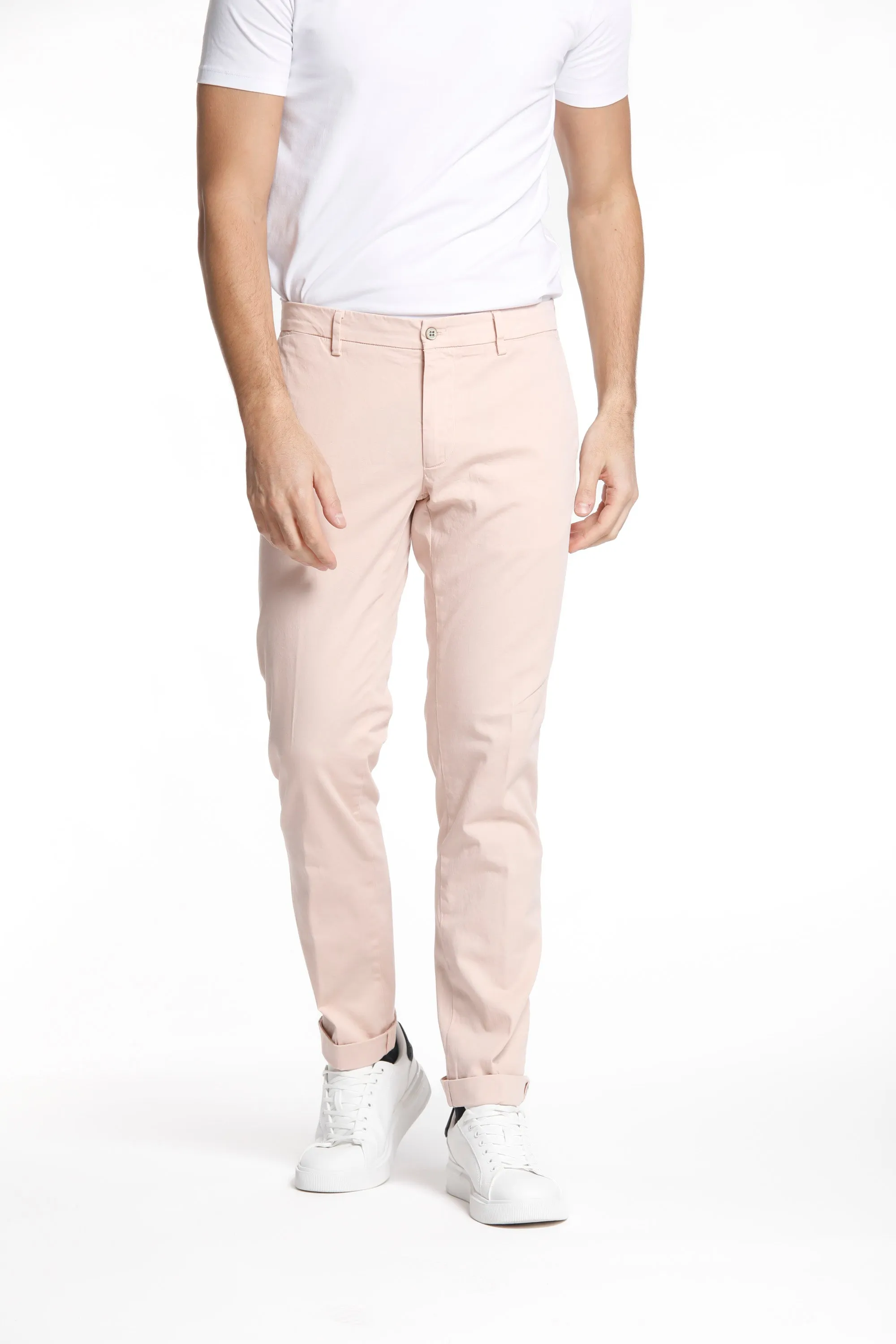 New York man chino pants in stretch satin regular ① sold by Mason's