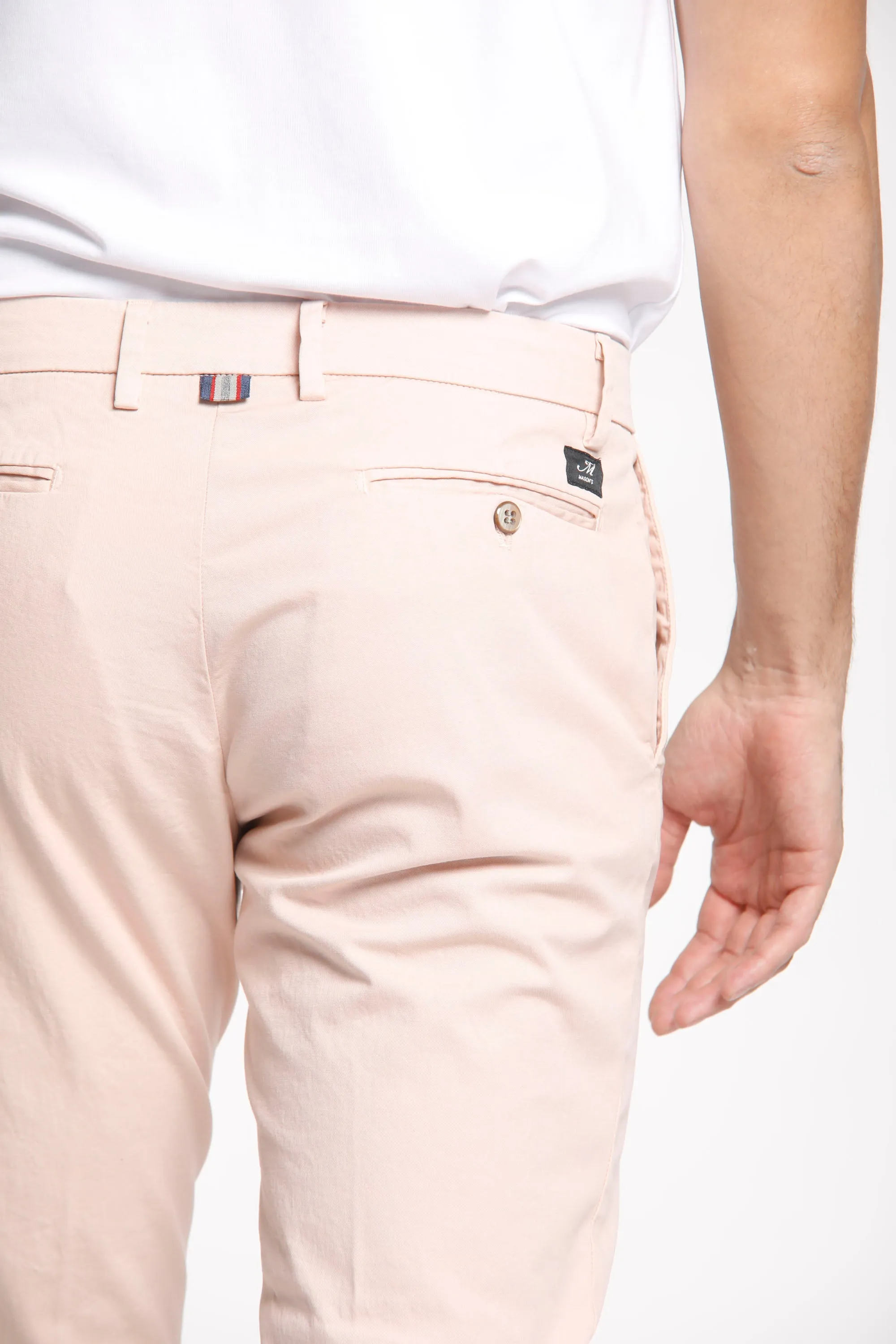 New York man chino pants in stretch satin regular ① sold by Mason's product image thumbnail 4