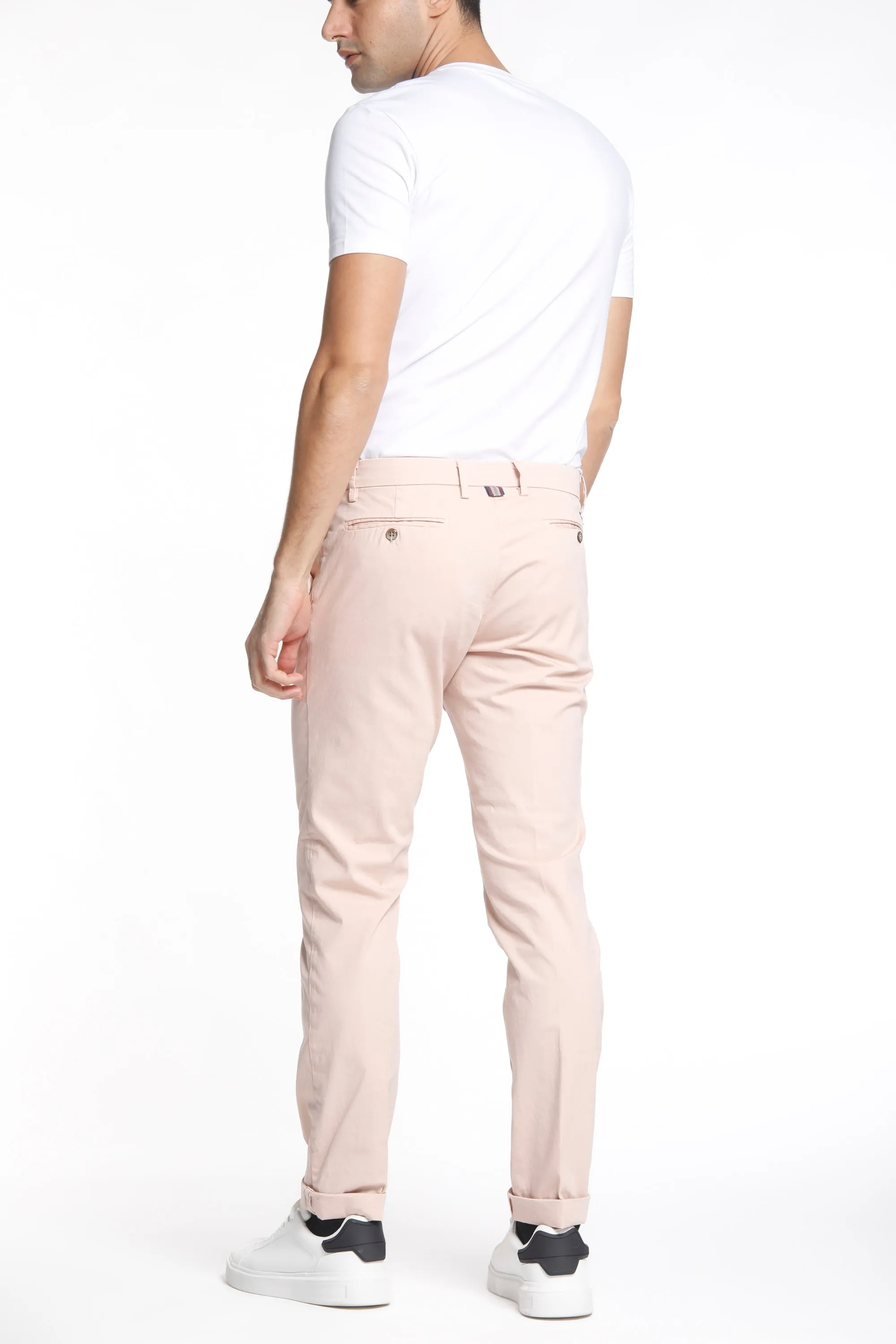 New York man chino pants in stretch satin regular ① sold by Mason's product image thumbnail 3
