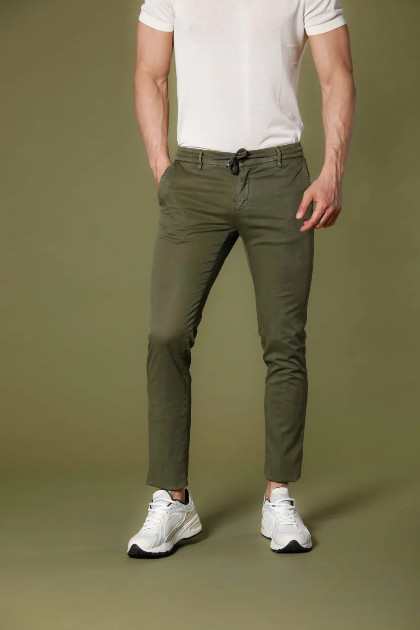 Milano Jogger men's chino jogger in cotton and linen extra slim sold by Mason's