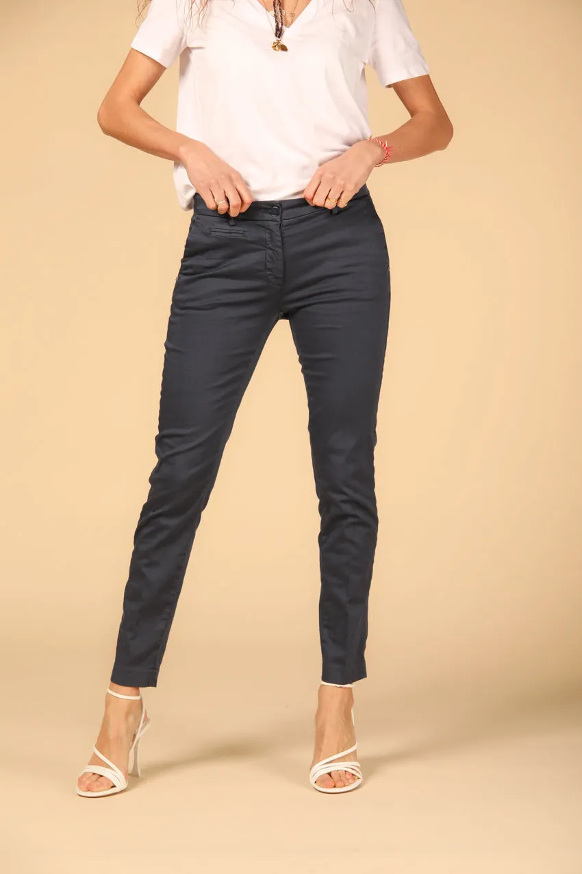 New York Slim women's chino pants in stretch satin slim ① sold by Mason's