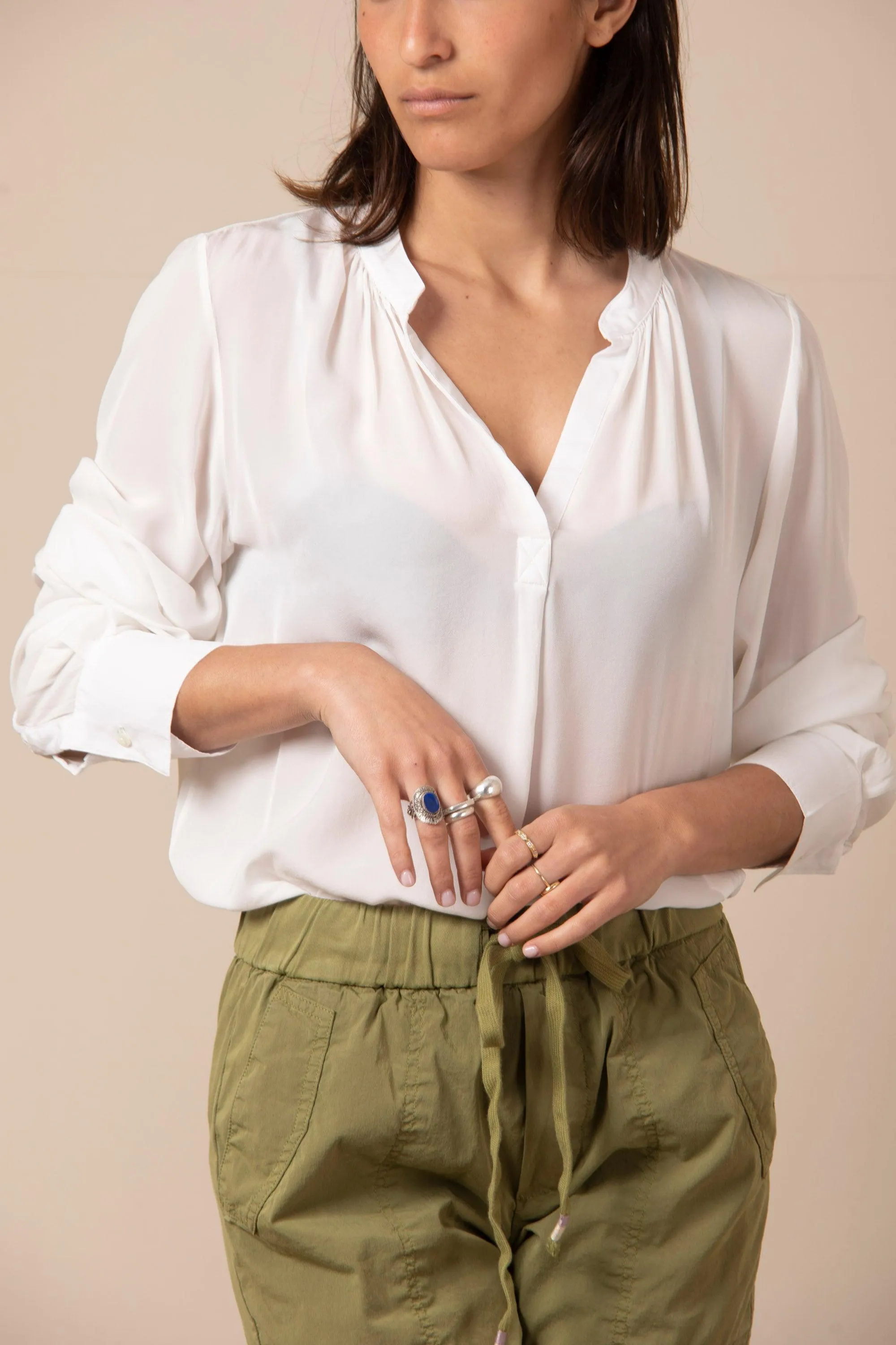 Adele woman shirt in viscose with long sleeves sold by Mason's product image thumbnail 2