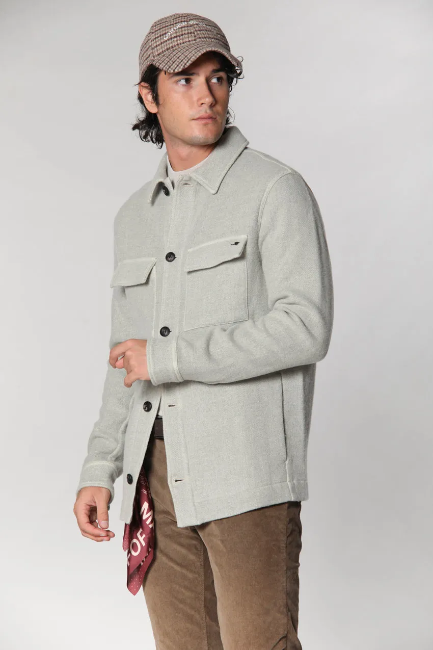 Steve man wool cloth overshirt with pockets sold by Mason's