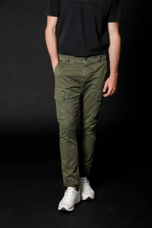 Havana men's cargo pants  in cotton and  tencel limited edition carrot fit ① sold by Mason's