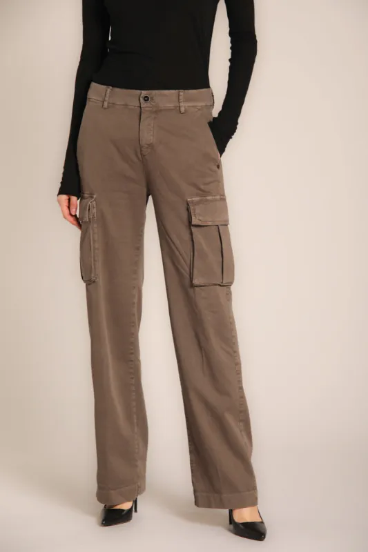 Victoria women's cargo pants in gabardine straight fit  ① sold by Mason's