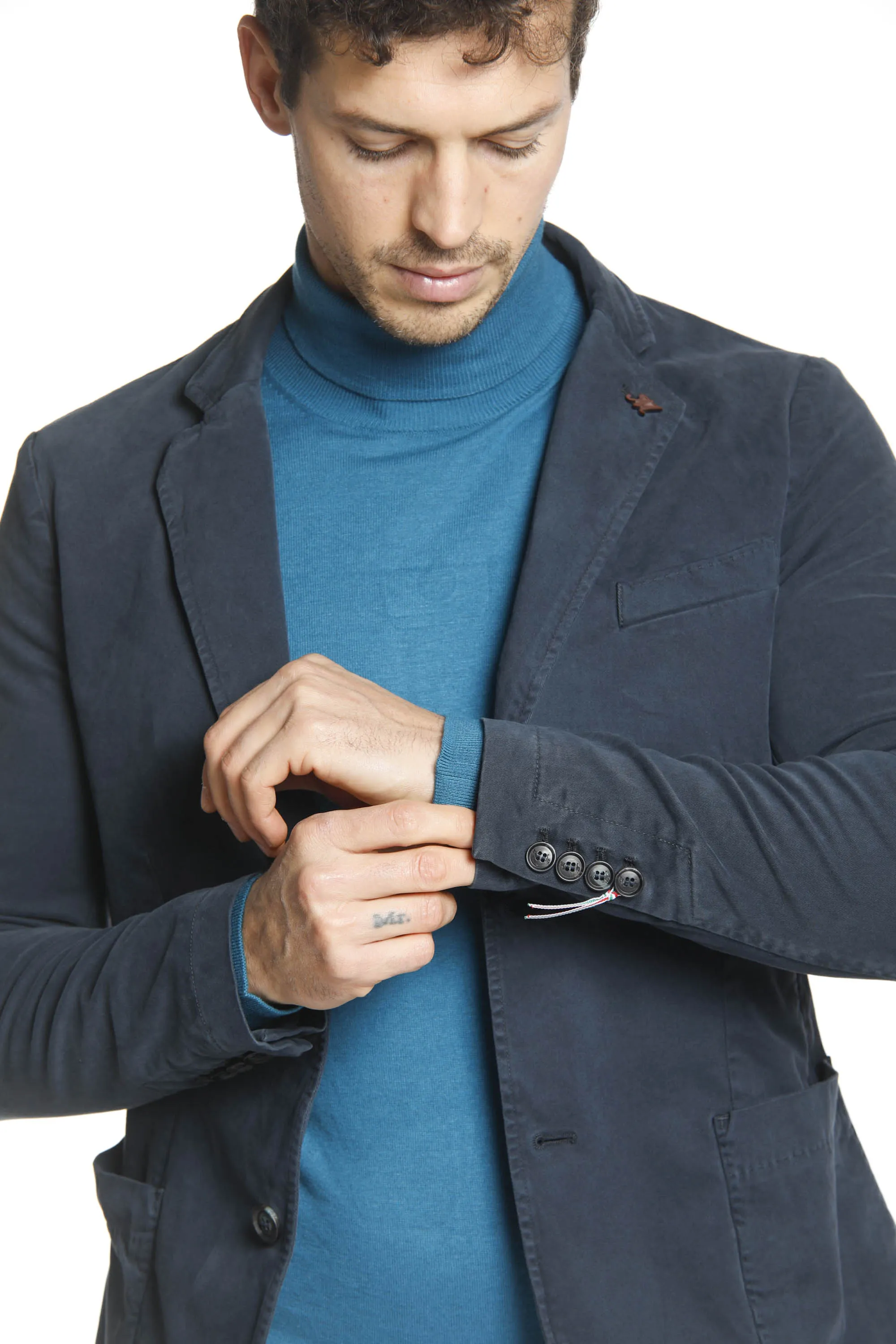 Da Vinci man cotton modal stretch blazer sold by Mason's product image thumbnail 3