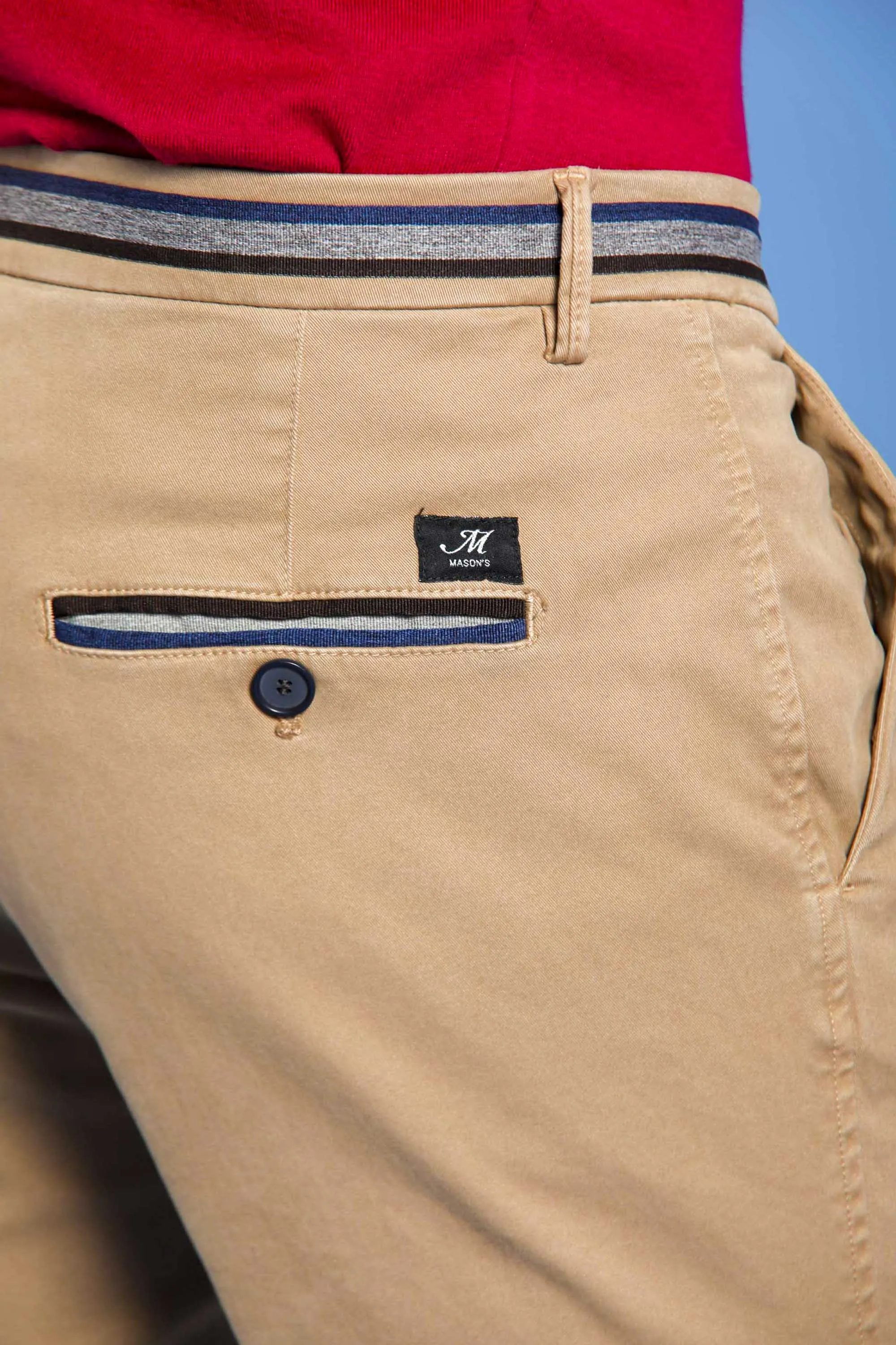 Torino Winter man gabardine and modal stretch chino pants slim sold by Mason's product image thumbnail 4