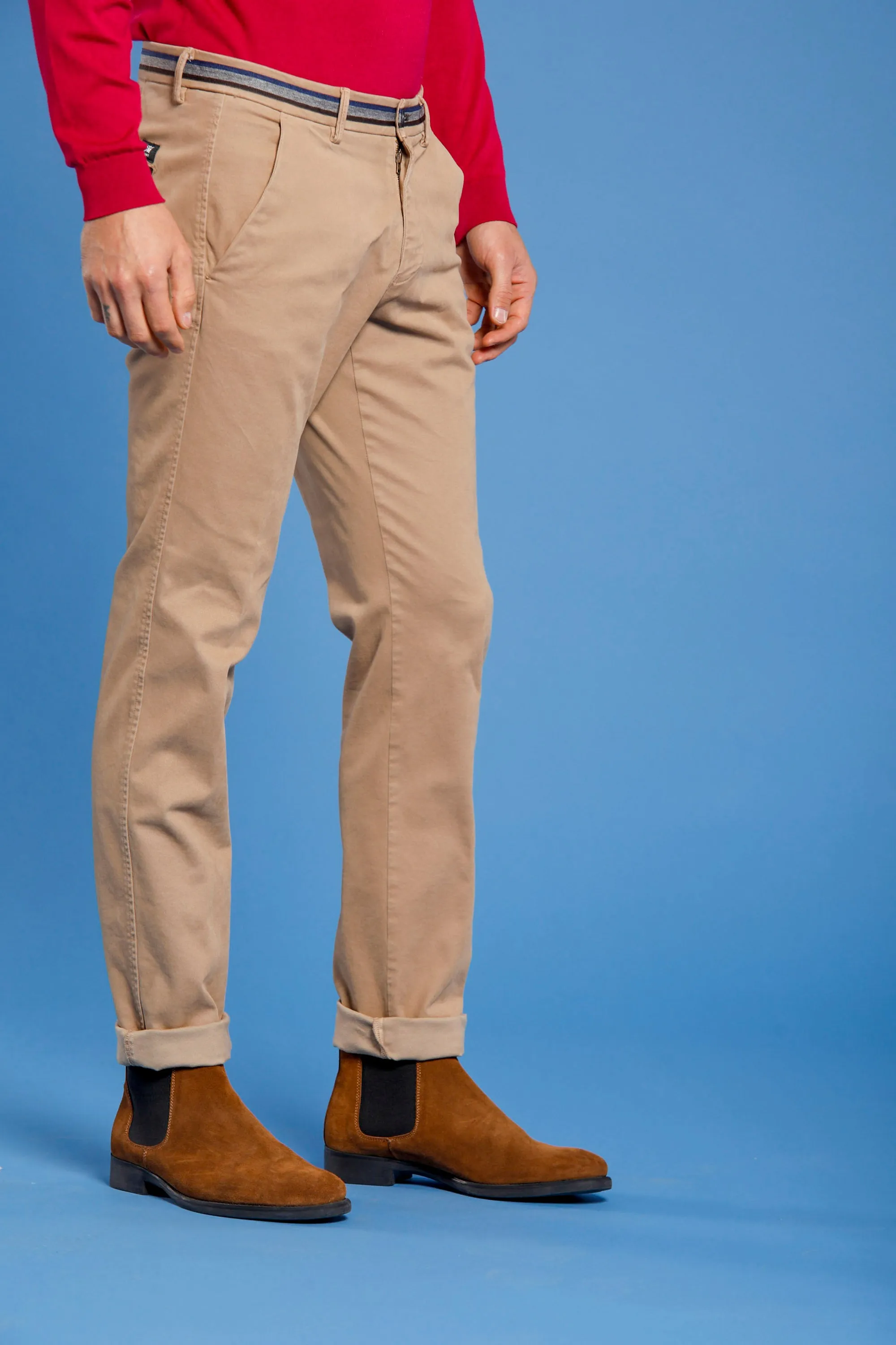 Torino Winter man gabardine and modal stretch chino pants slim sold by Mason's product image thumbnail 2
