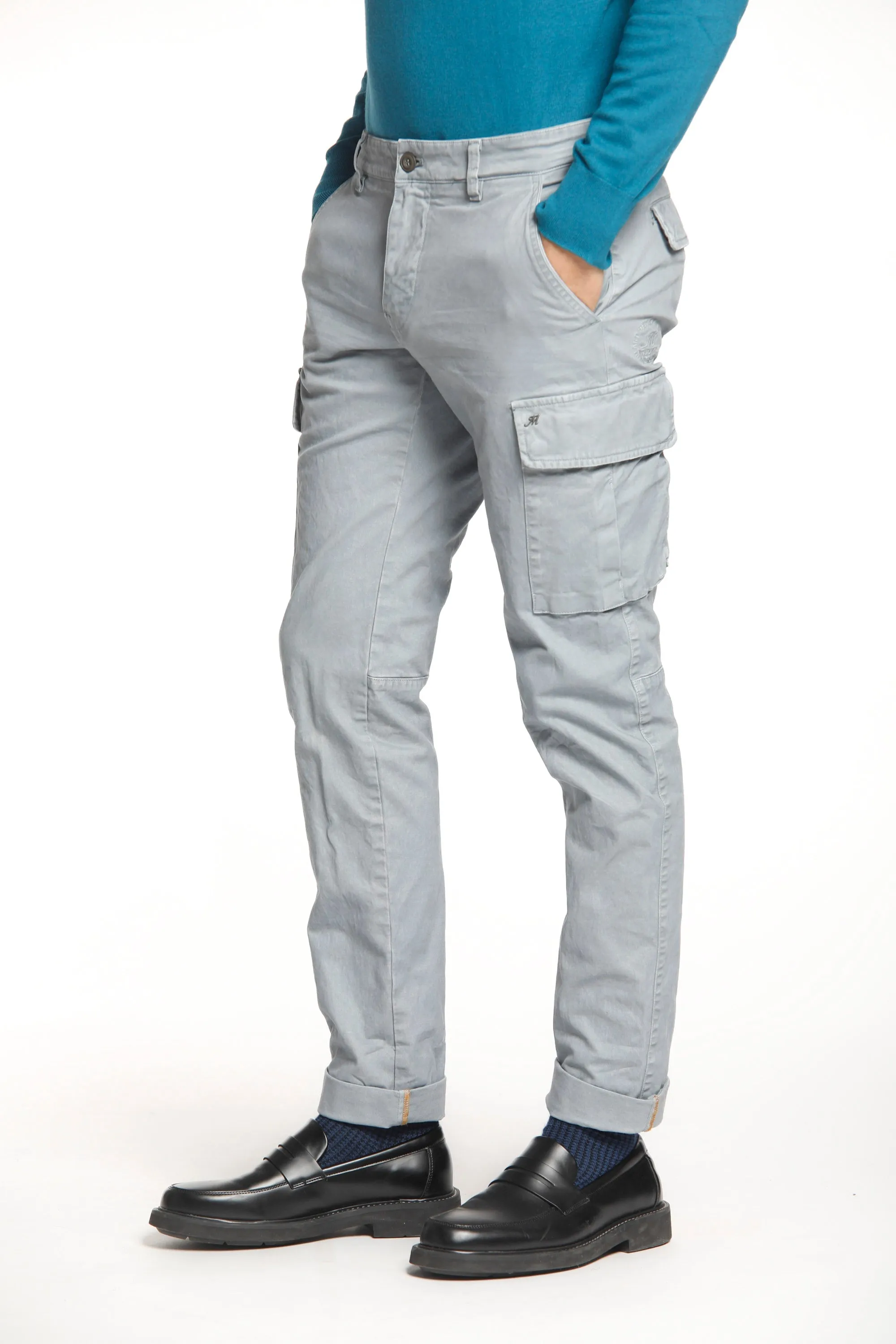 Chile man cargo pant in gabardine extra slim ① sold by Mason's