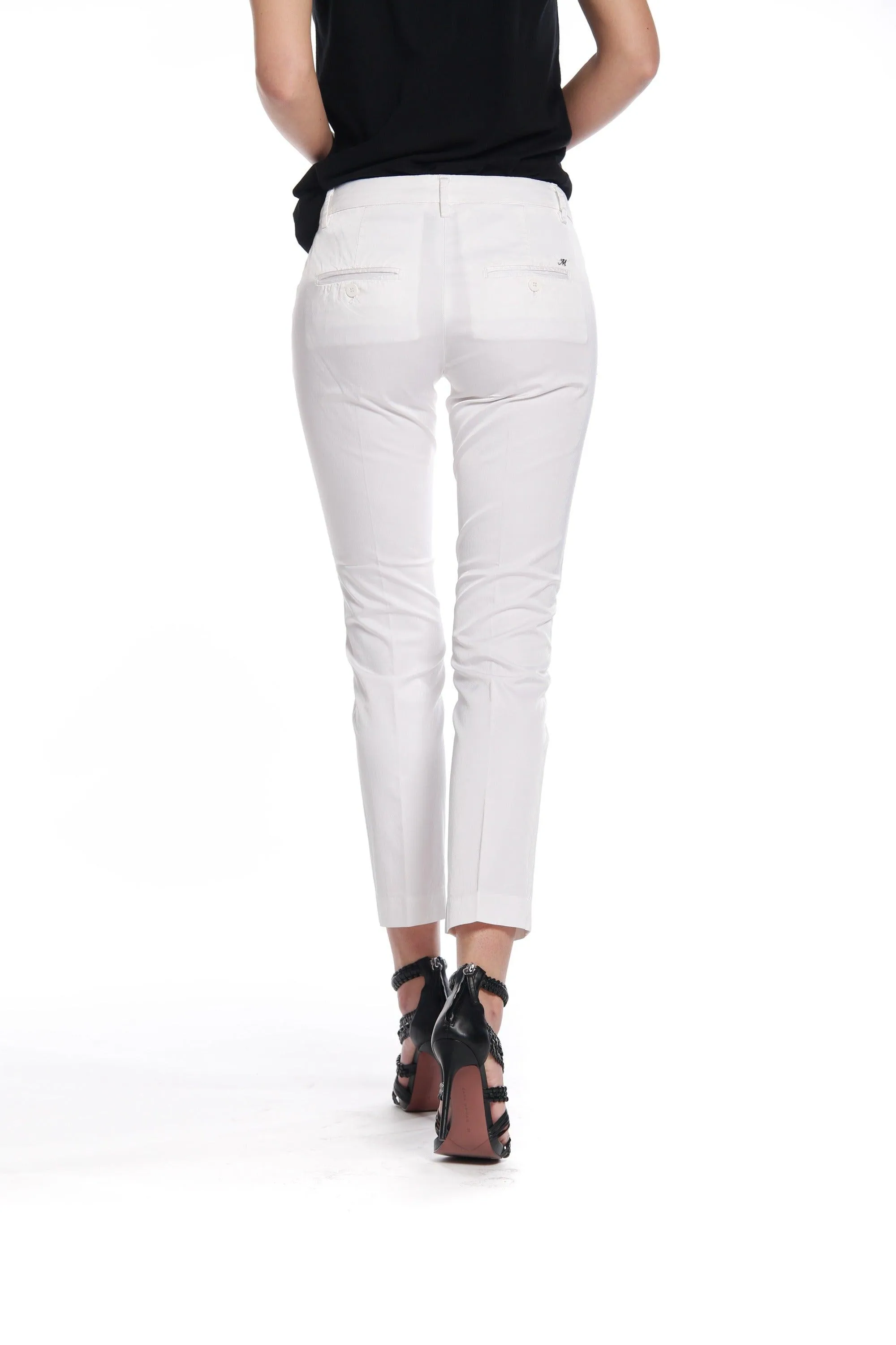 New York Slim woman chino pants in stretch satin slim sold by Mason's product image thumbnail 4