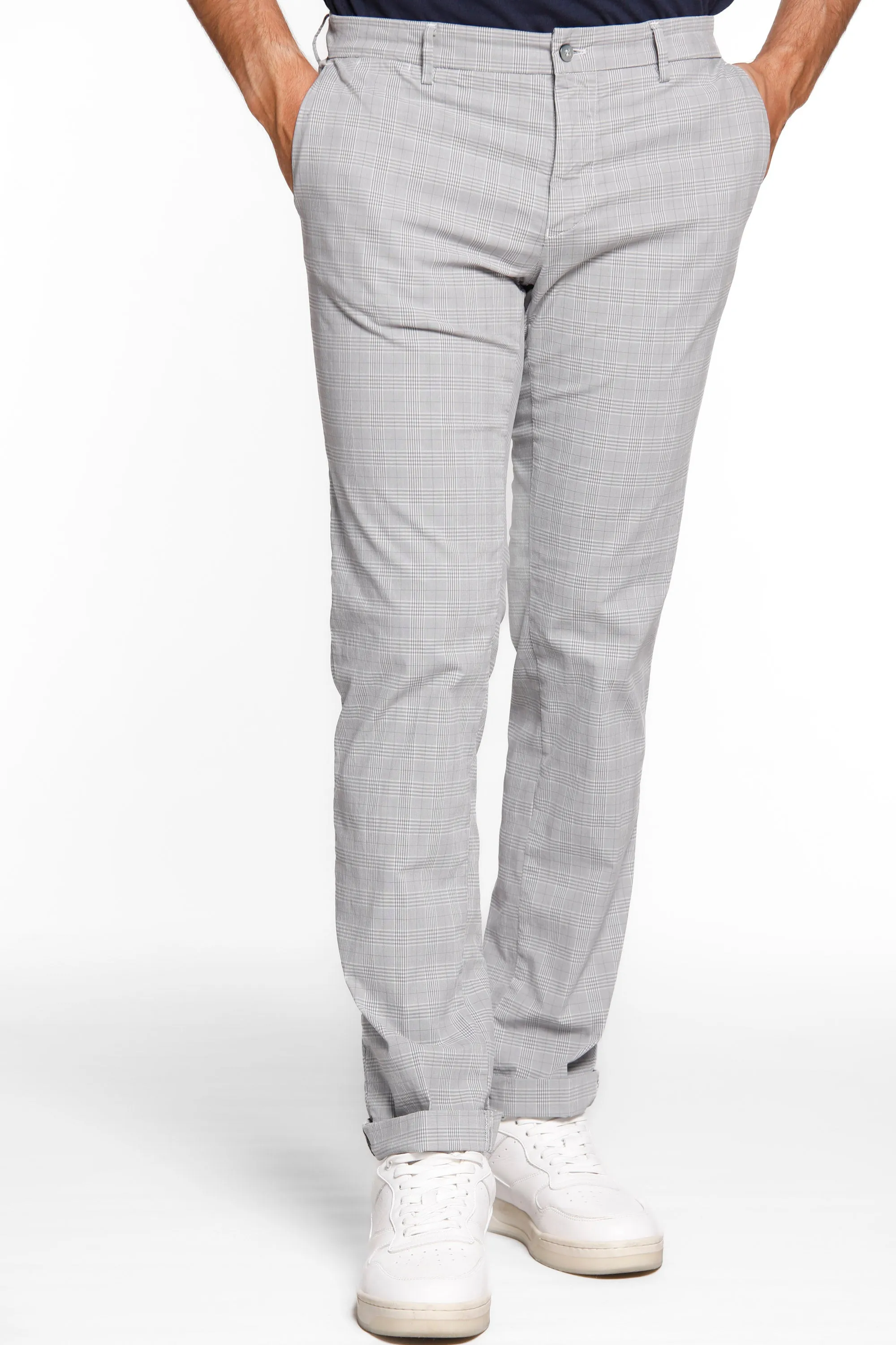 New York man chino pants in tencel and cotton with wales pattern regular sold by Mason's