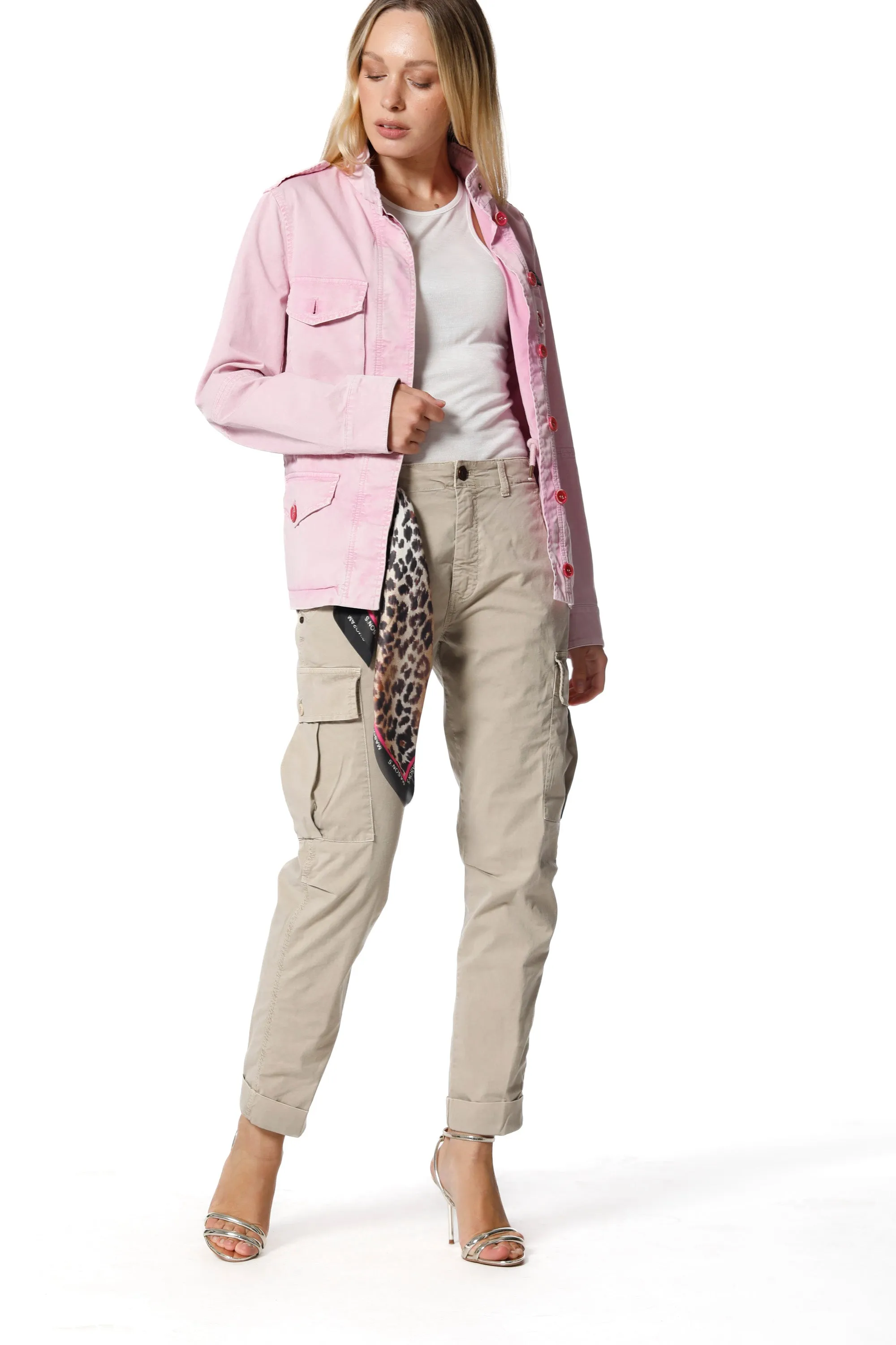 Judy Archivio woman cargo pants in stretch cotton icon washes relaxed sold by Mason's product image thumbnail 2