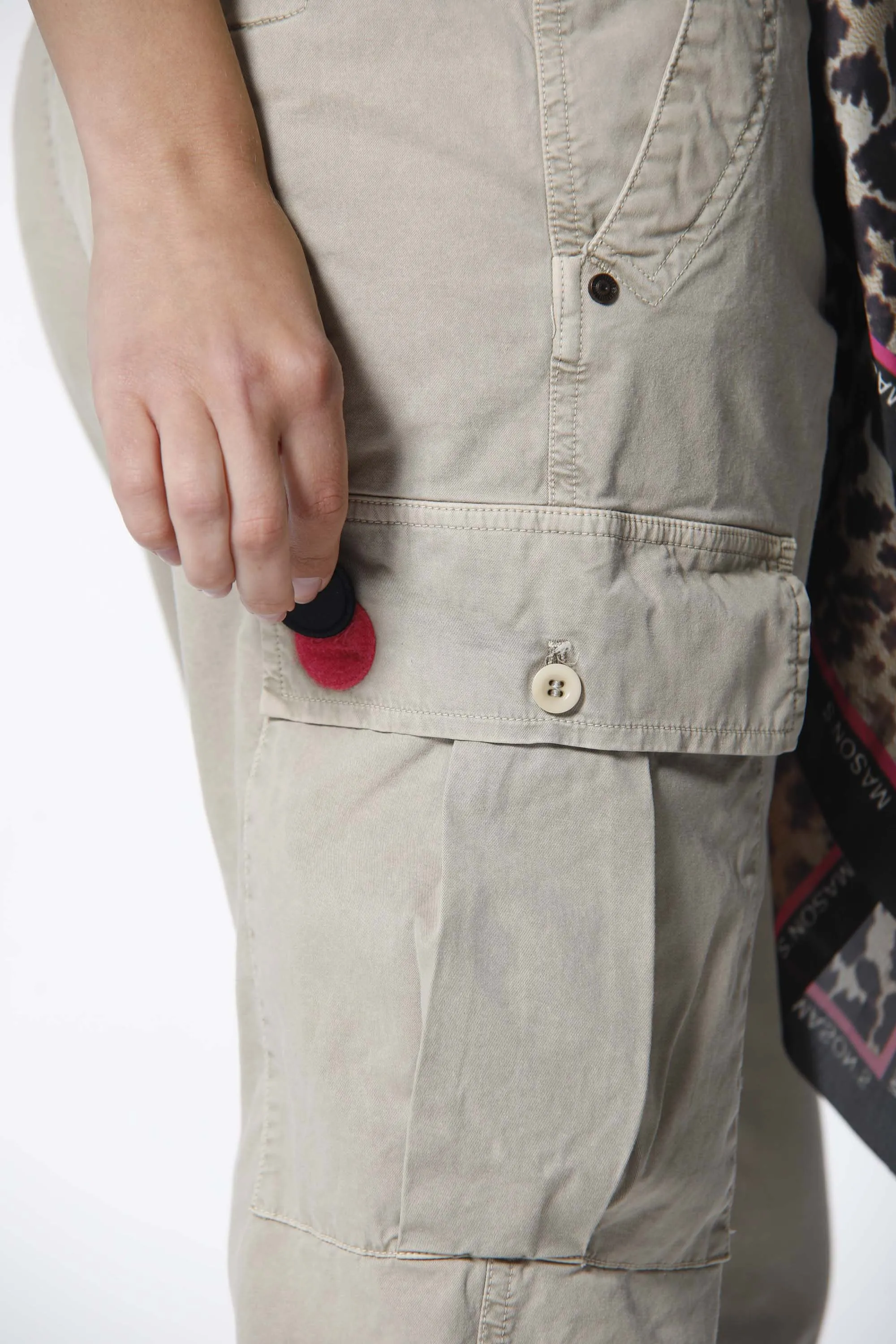 Judy Archivio woman cargo pants in stretch cotton icon washes relaxed sold by Mason's product image thumbnail 5