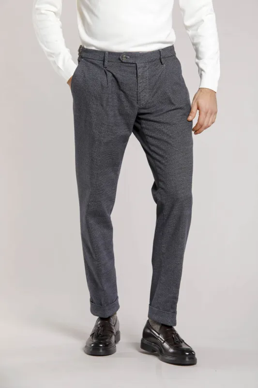 Genova Style man micro houndstooth chino pants regular sold by Mason's