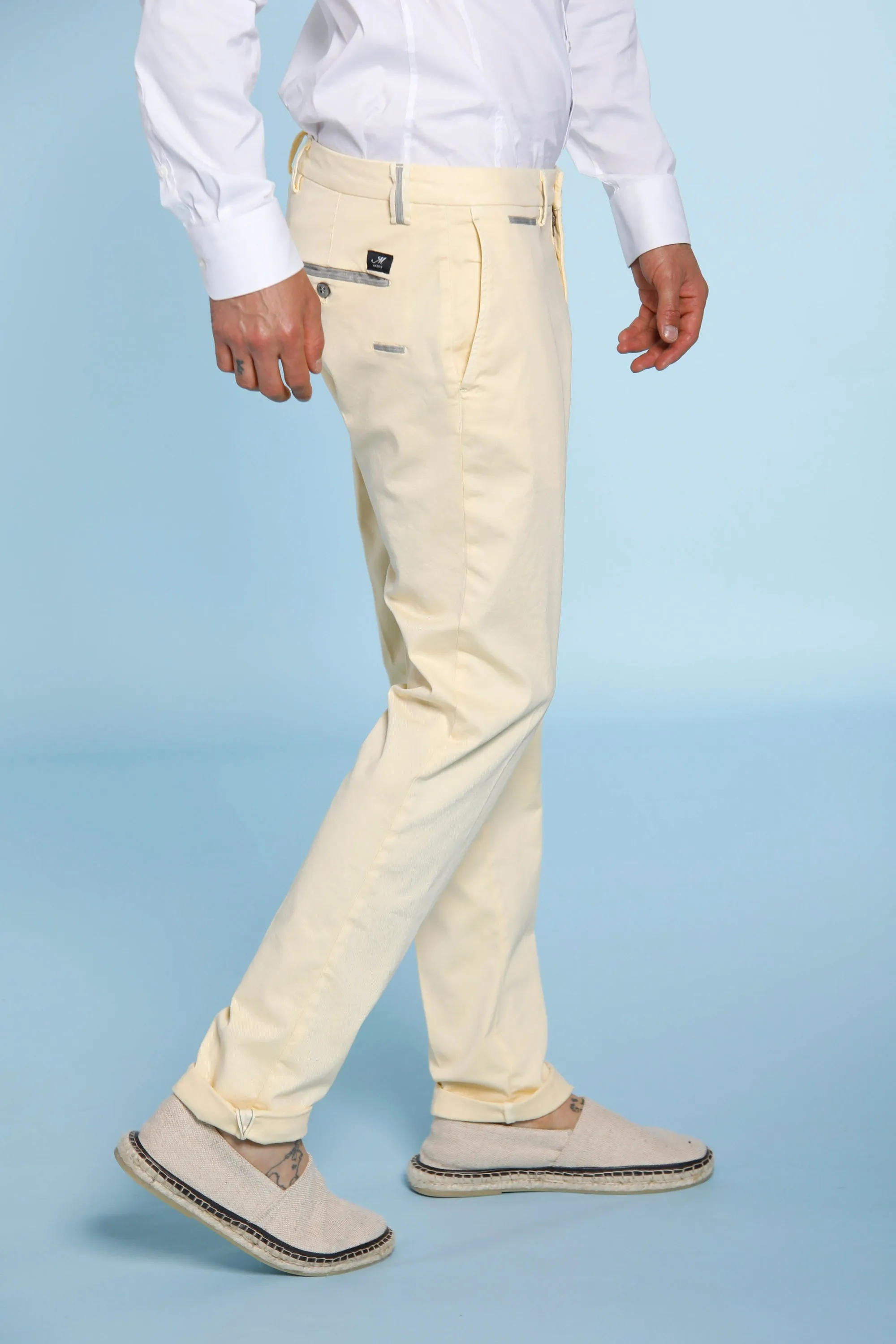 Forte dei Marmi Stripes man chino pants in cotton and tencel extra slim sold by Mason's product image thumbnail 3