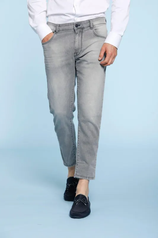 Forte Forte man 5-pockets pants in black denim carrot fit sold by Mason's