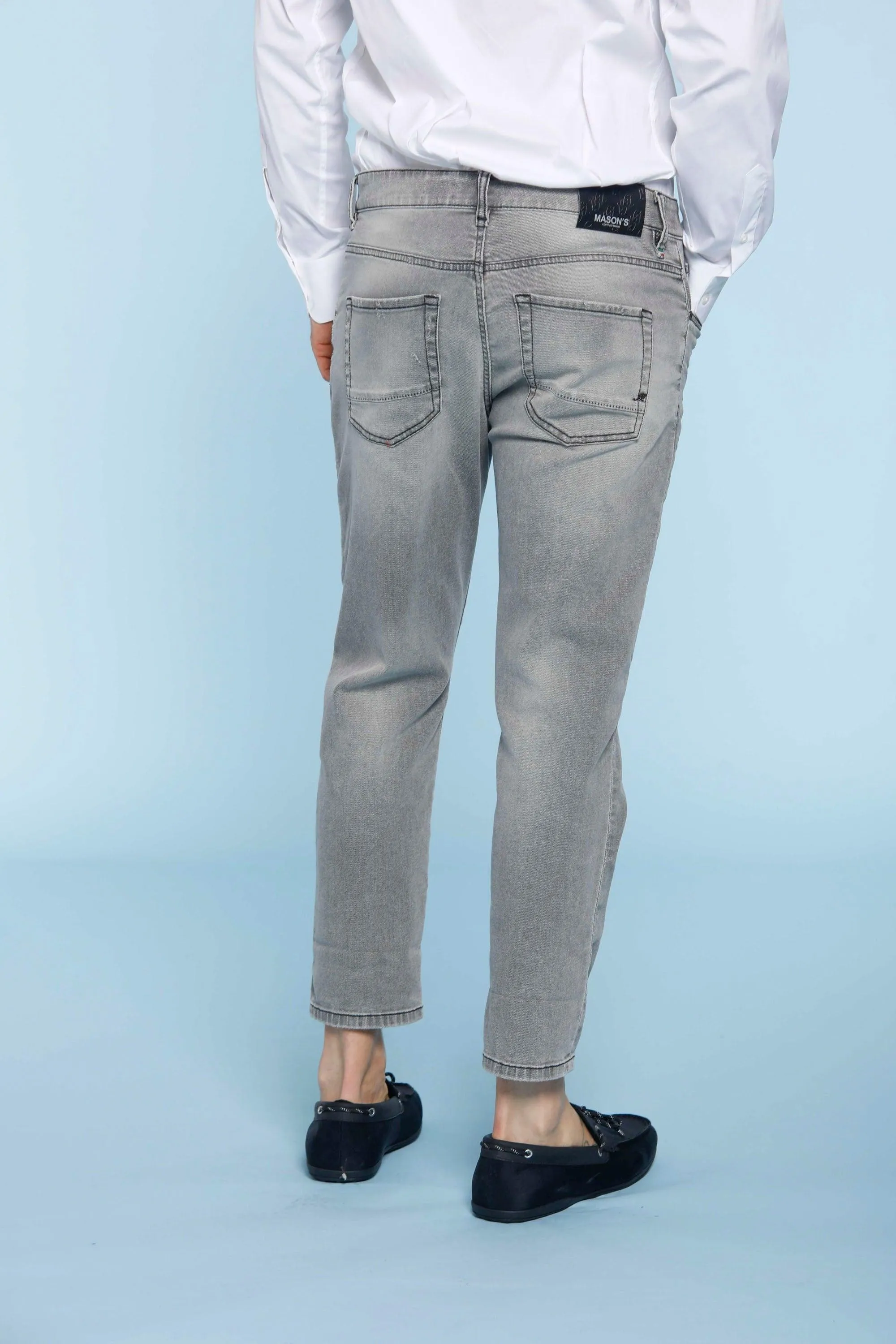 Forte Forte man 5-pockets pants in black denim carrot fit sold by Mason's product image thumbnail 3