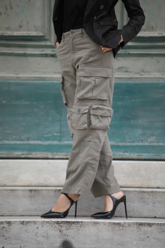 New Hunter woman cargo pants limited edition in cotton and tencel regular sold by Mason's