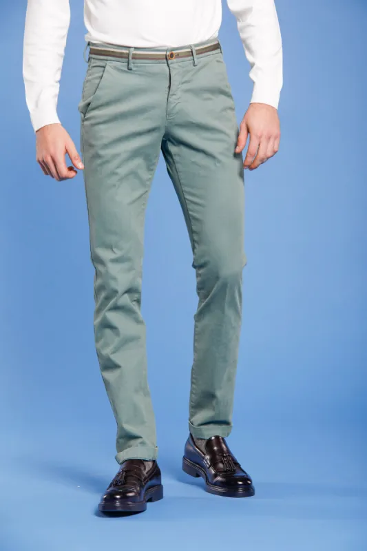 Torino Winter man chino pants in gabardine and modal stretch slim sold by Mason's