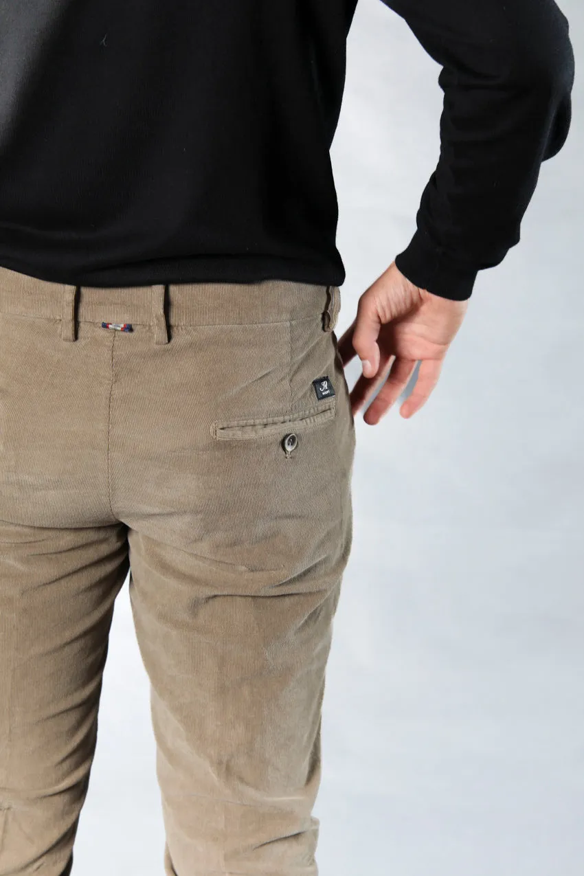 Torino Style man chino pants in velvet 1500 stripes slim ① sold by Mason's product image thumbnail 2