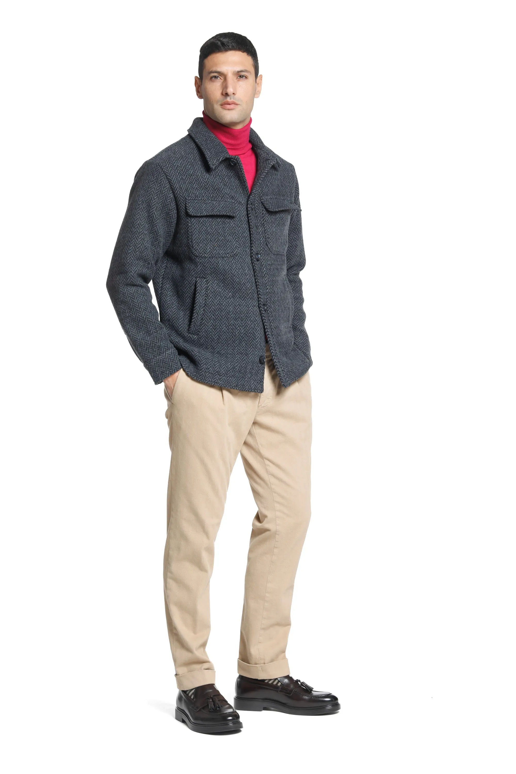 Genova Style man chino pants with resca weave regular sold by Mason's product image thumbnail 2