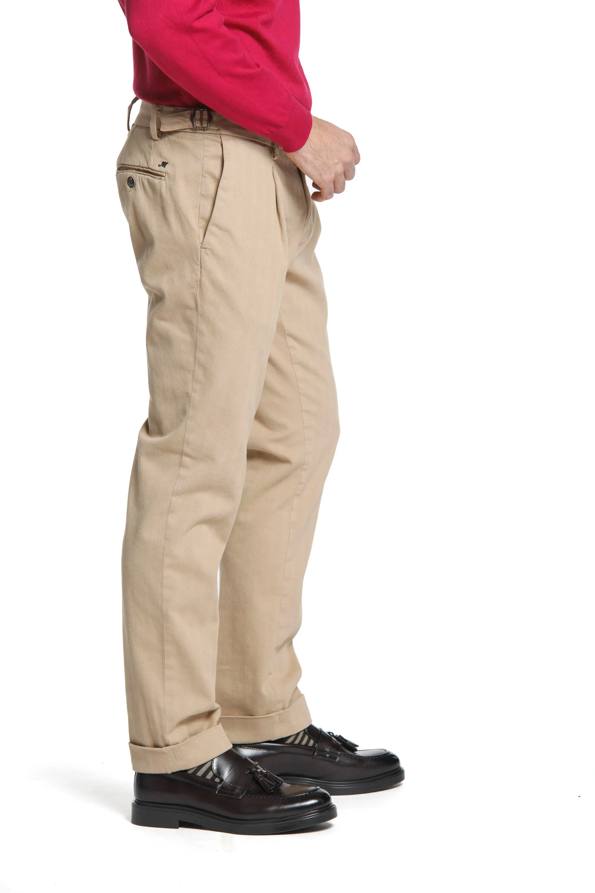 Genova Style man chino pants with resca weave regular sold by Mason's product image thumbnail 3