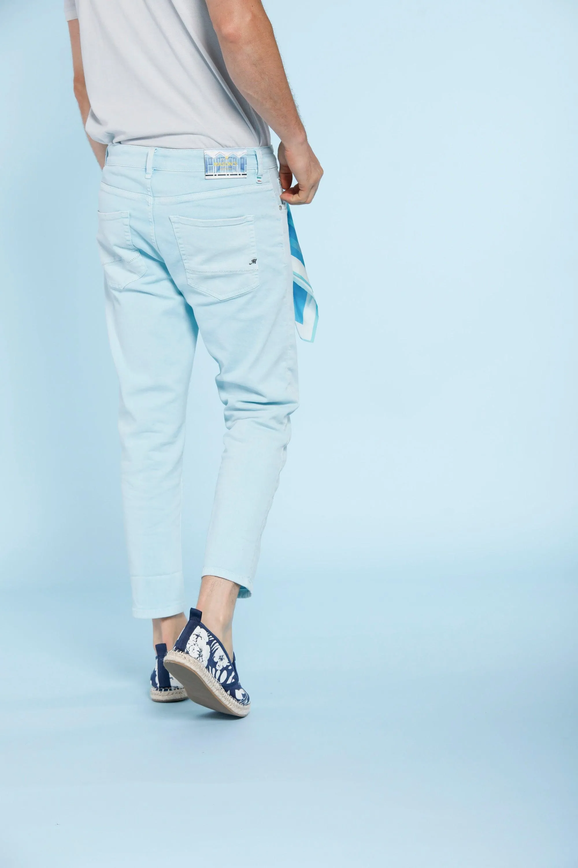 Forte Forte man 5-pockets pants in bull denim techno stretch carrot fit sold by Mason's product image thumbnail 5