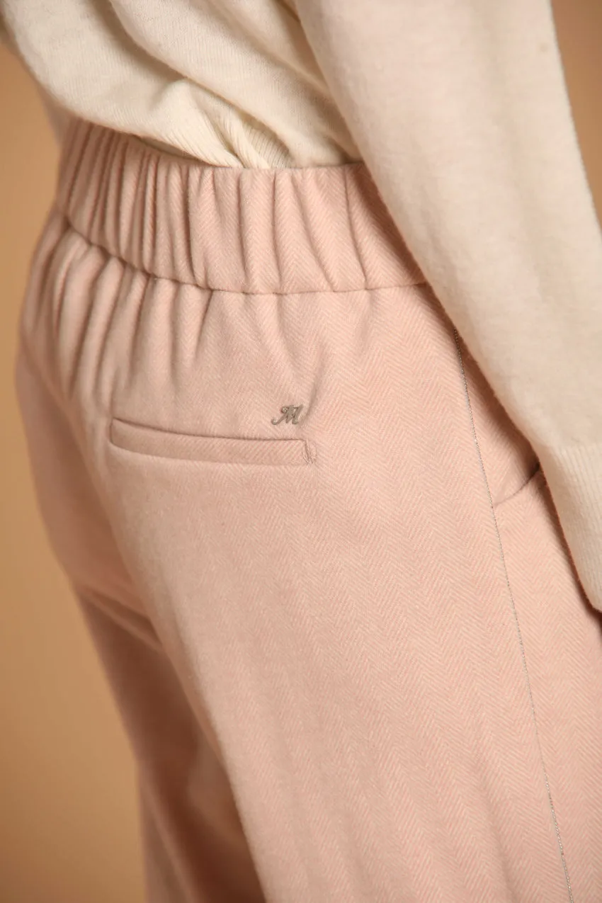 Easy Jogger women's chino pants in jersey with resca motif relaxed fit sold by Mason's product image thumbnail 3