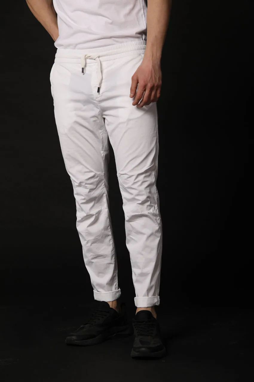 John men's chino pants in cotton and nylon logo edition carrot fit ① sold by Mason's