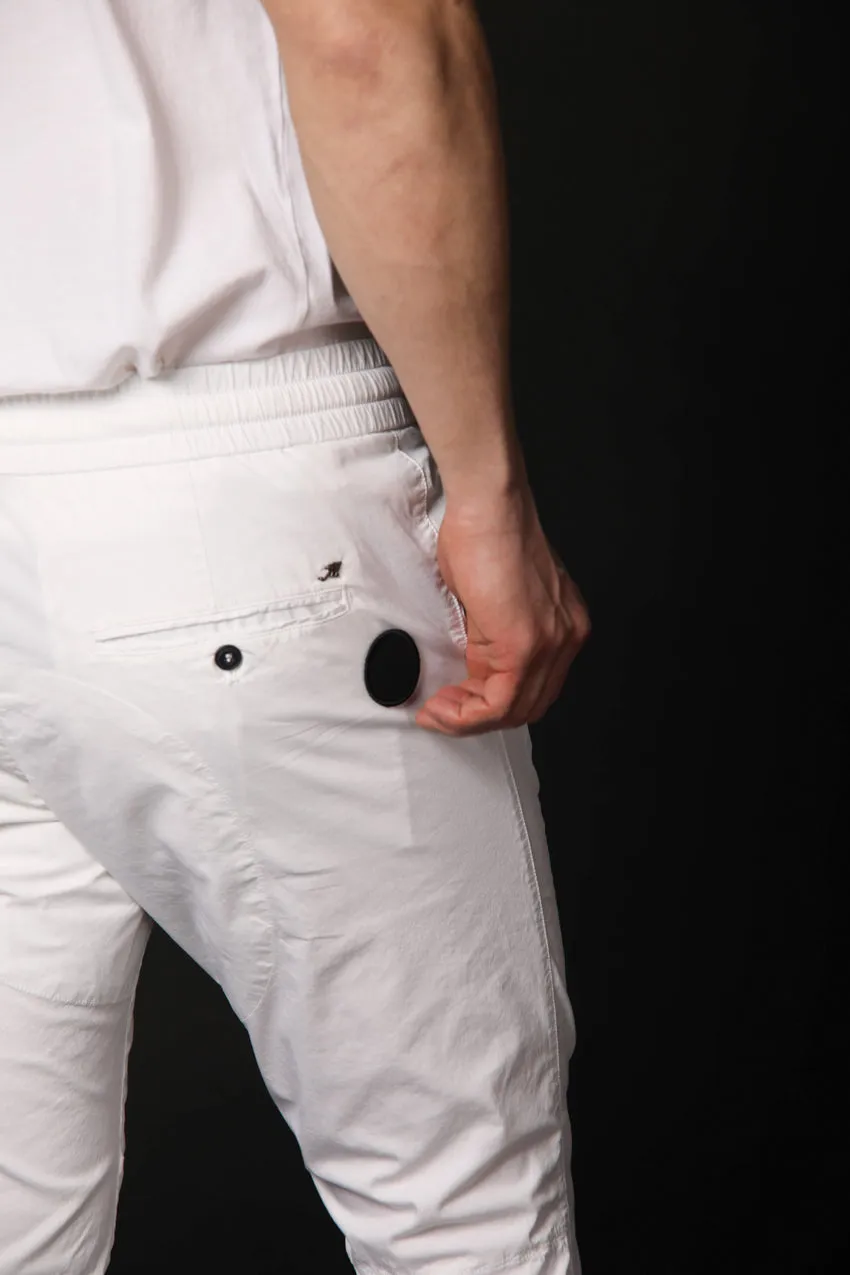 John men's chino pants in cotton and nylon logo edition carrot fit ① sold by Mason's product image thumbnail 4