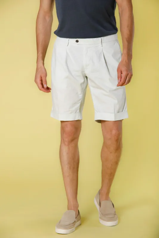 Genova Style men's chino bermuda in stretch gabardine slim sold by Mason's