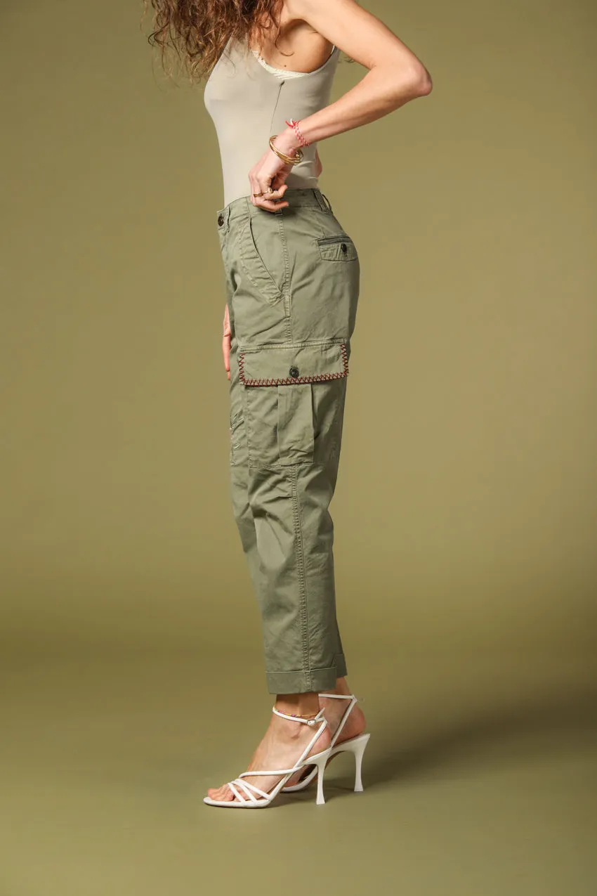 Judy Archivio women's cargo pants in cotton twill with embroidery relaxed sold by Mason's product image thumbnail 2