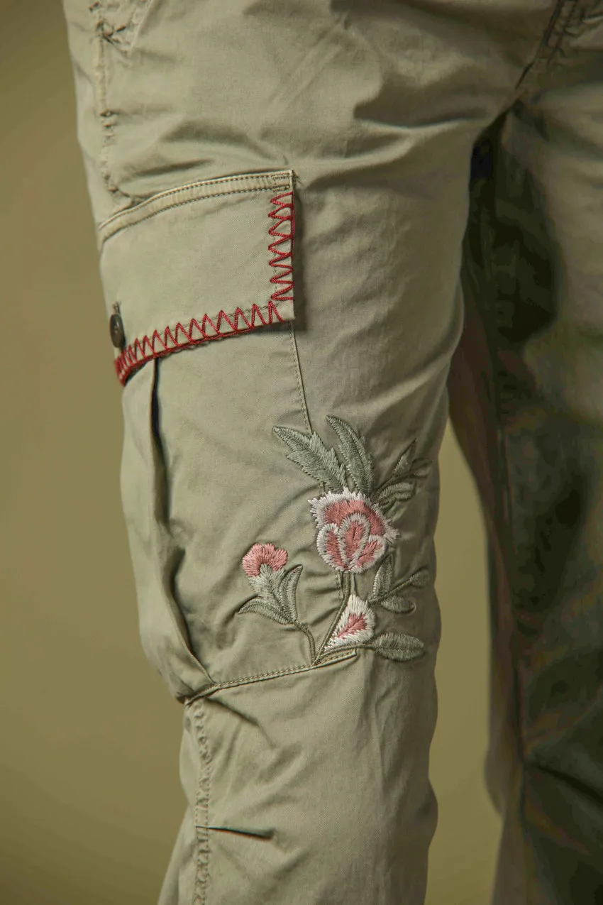 Judy Archivio women's cargo pants in cotton twill with embroidery relaxed sold by Mason's product image thumbnail 3