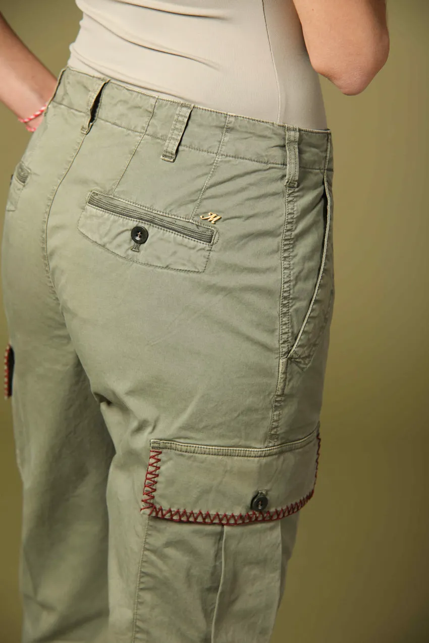 Judy Archivio women's cargo pants in cotton twill with embroidery relaxed sold by Mason's product image thumbnail 4