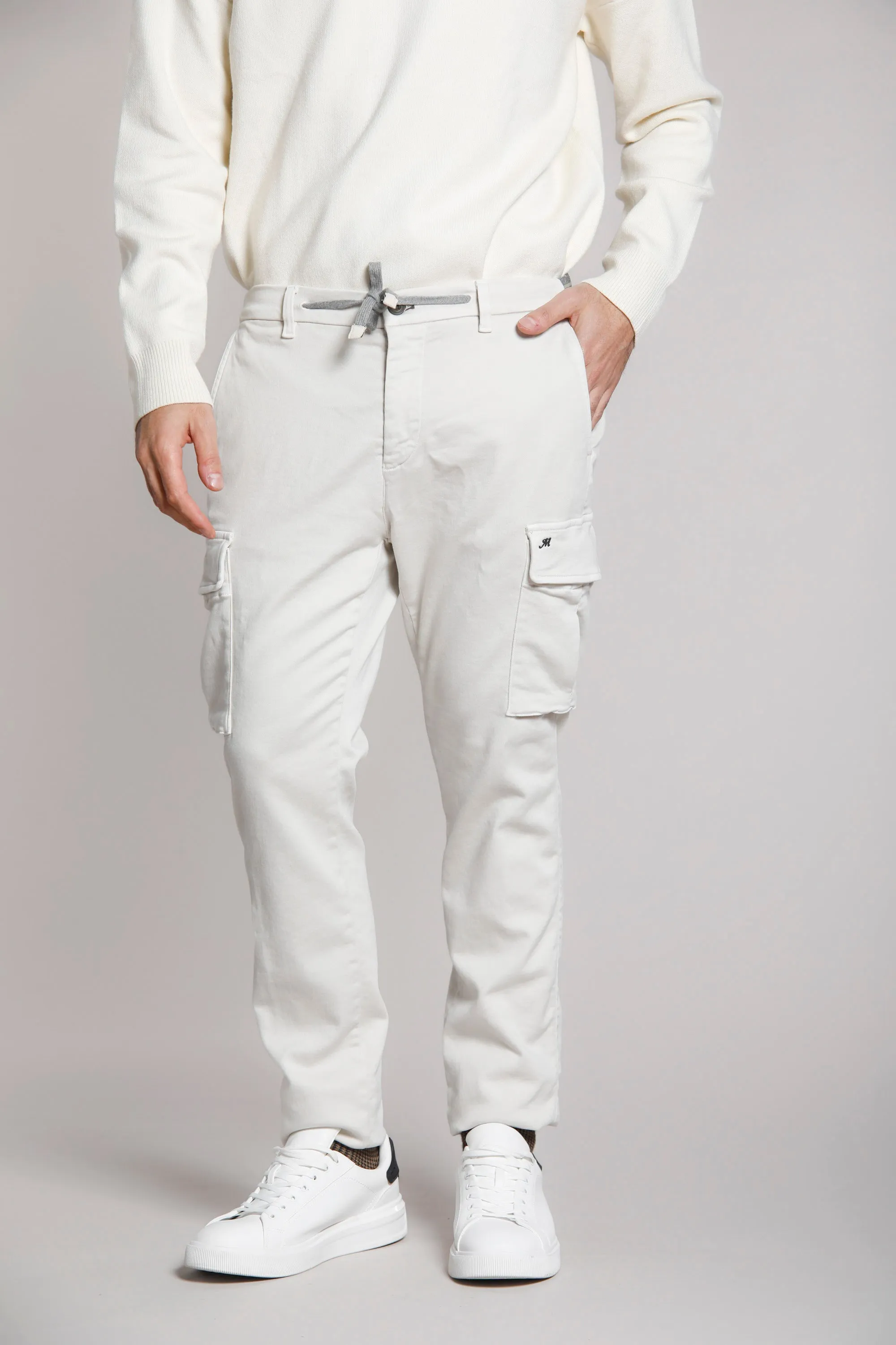 Chile Golf man cargo pants in jersey carrot sold by Mason's