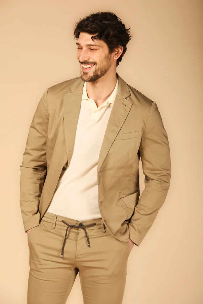 Da Vinci Travel men's blazer in tecno travel stretch satin with details regular sold by Mason's