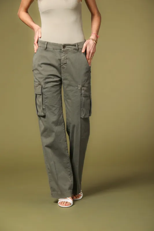 Victoria women's cargo pants in gabardine straight sold by Mason's
