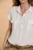 Casta woman shirt with short sleeves in tencel with pockets sold by Mason's