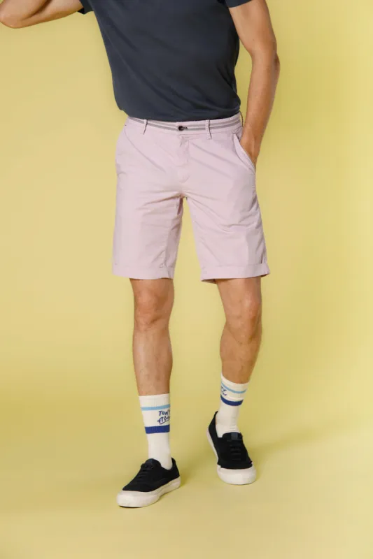 Torino Tapes men's chino bermuda in stretch gabardine with ribbons slim fit sold by Mason's