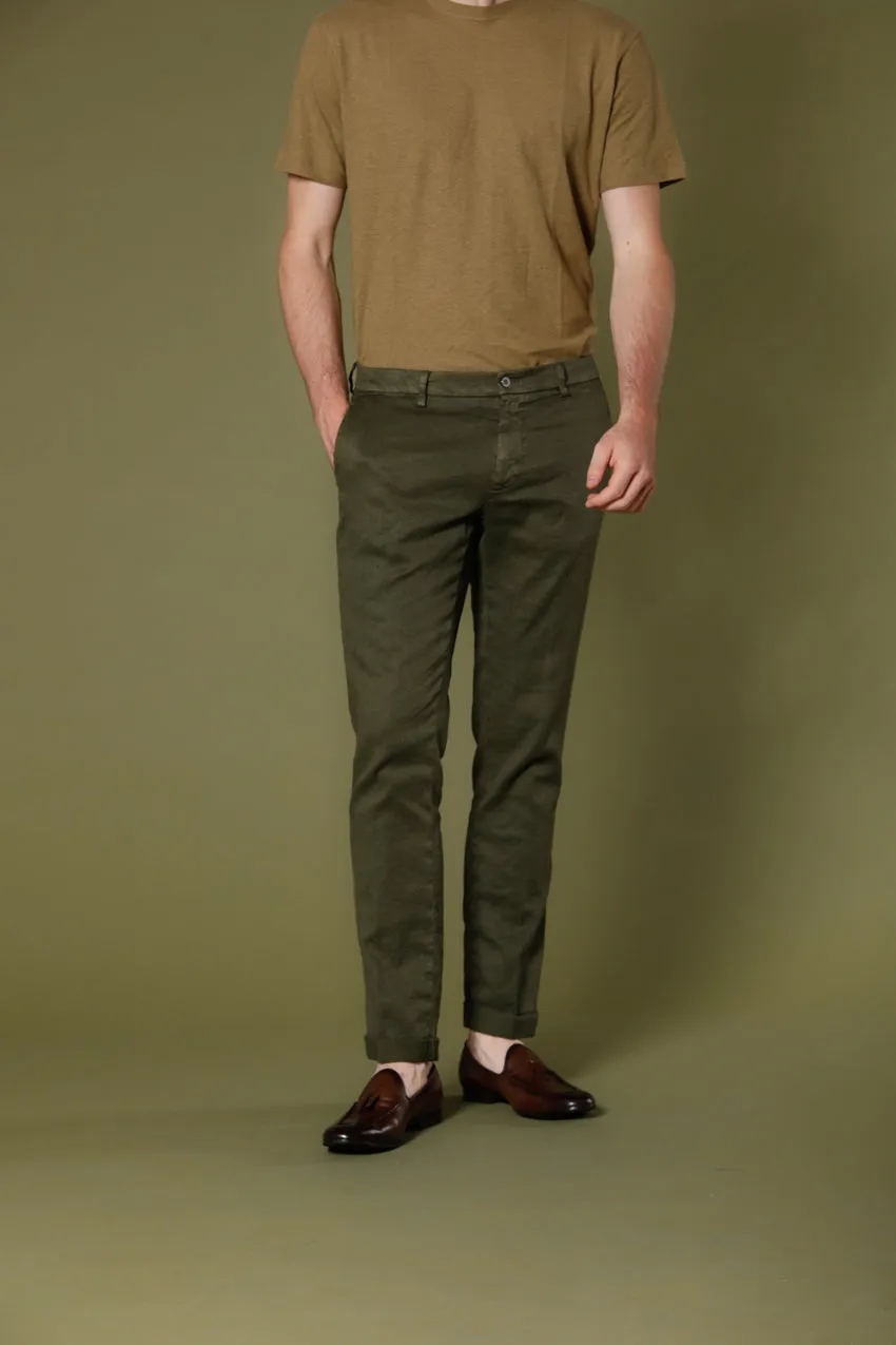 New York men's chino pants in cotton and linen regular sold by Mason's