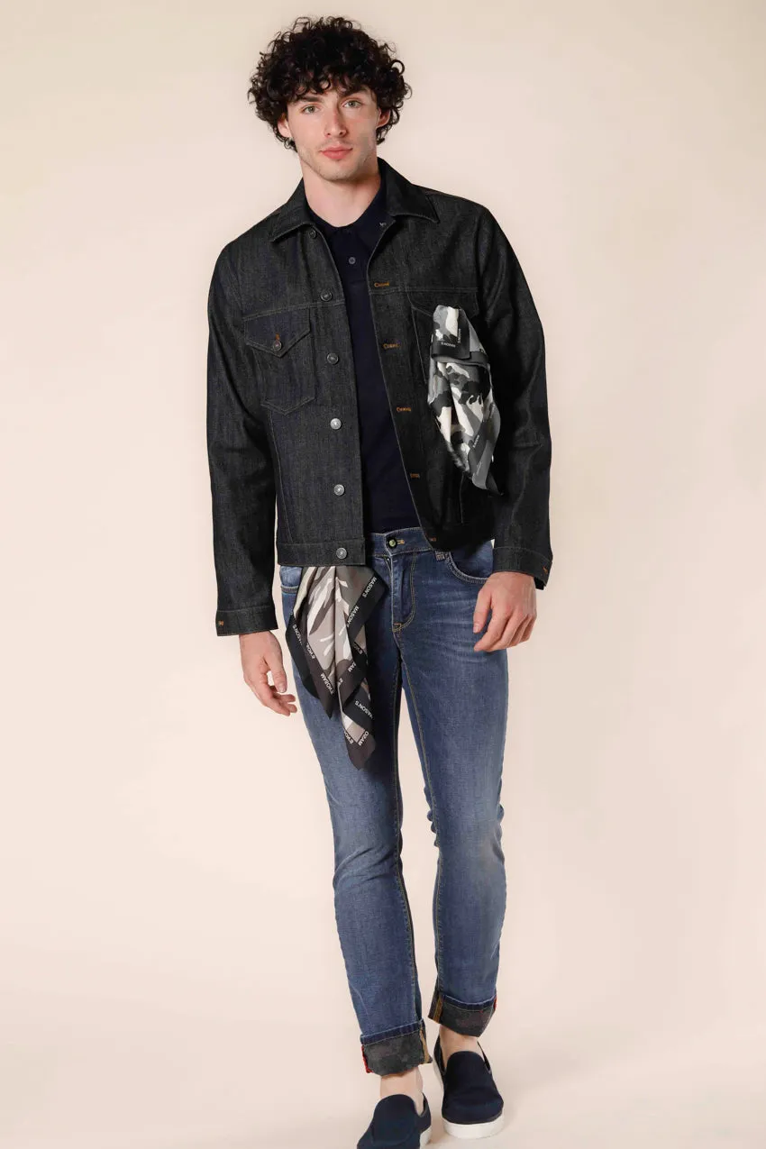 Harris 5 pockets men's pants in stretch denim with camouflage pattern slim sold by Mason's product image thumbnail 3