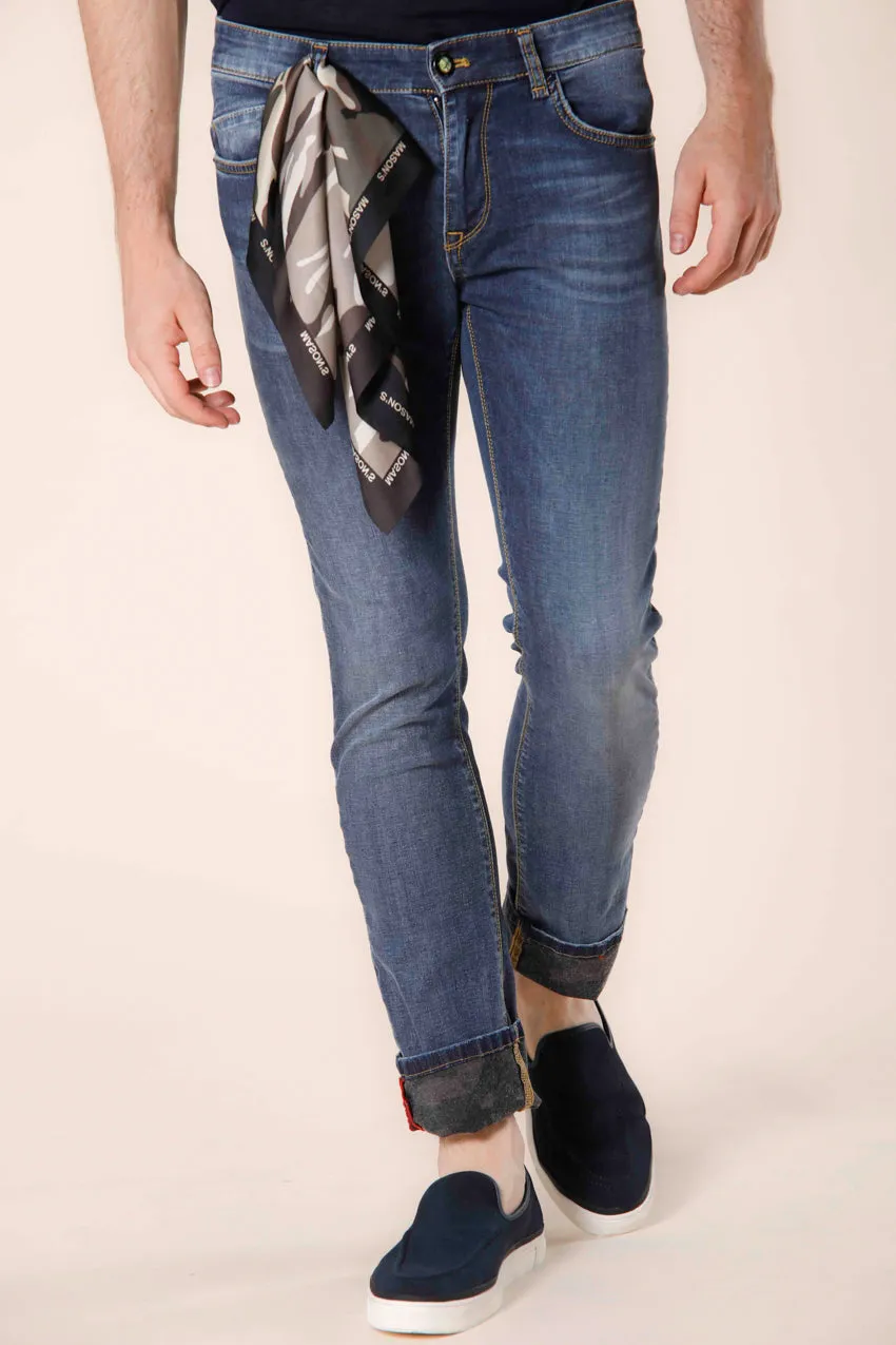 Harris 5 pockets men's pants in stretch denim with camouflage pattern slim sold by Mason's product image thumbnail 4