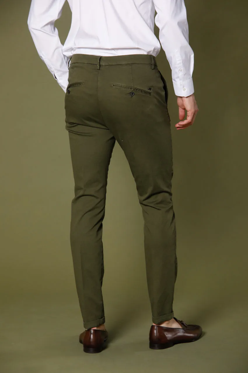 Osaka men's chino pants in cotton and tencel tricot carrot fit ① sold by Mason's product image thumbnail 3