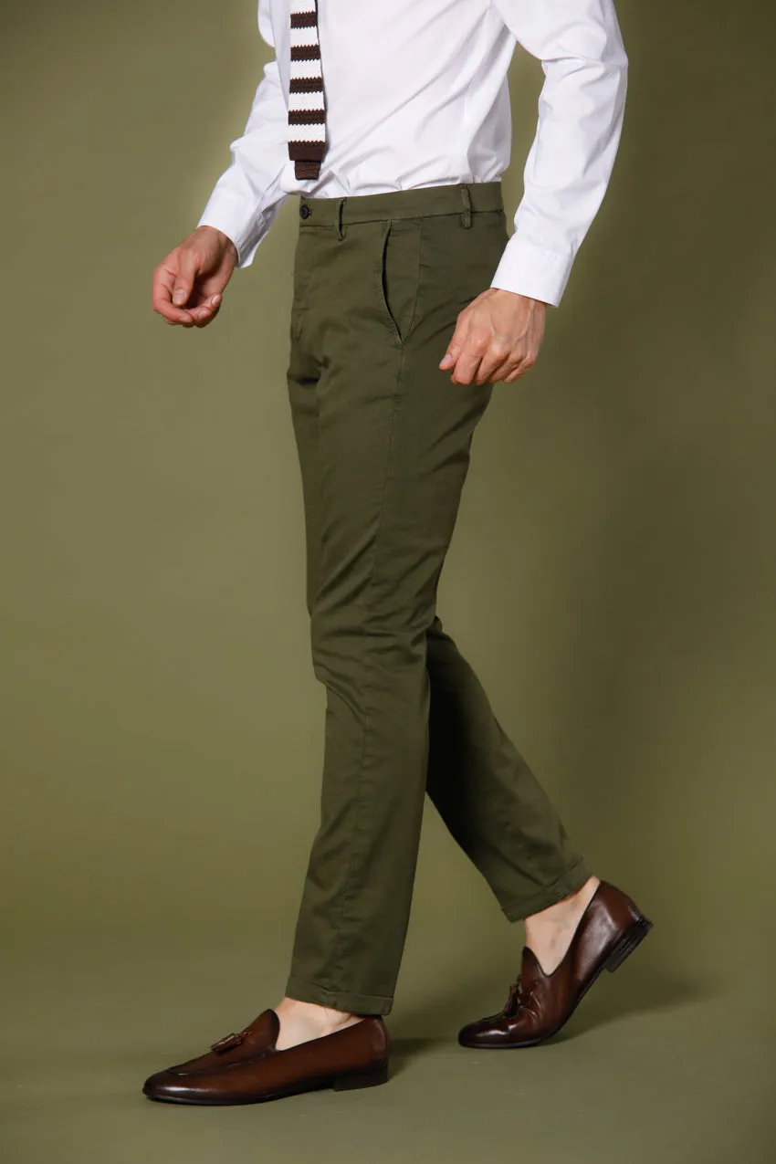 Osaka men's chino pants in cotton and tencel tricot carrot fit ① sold by Mason's product image thumbnail 4