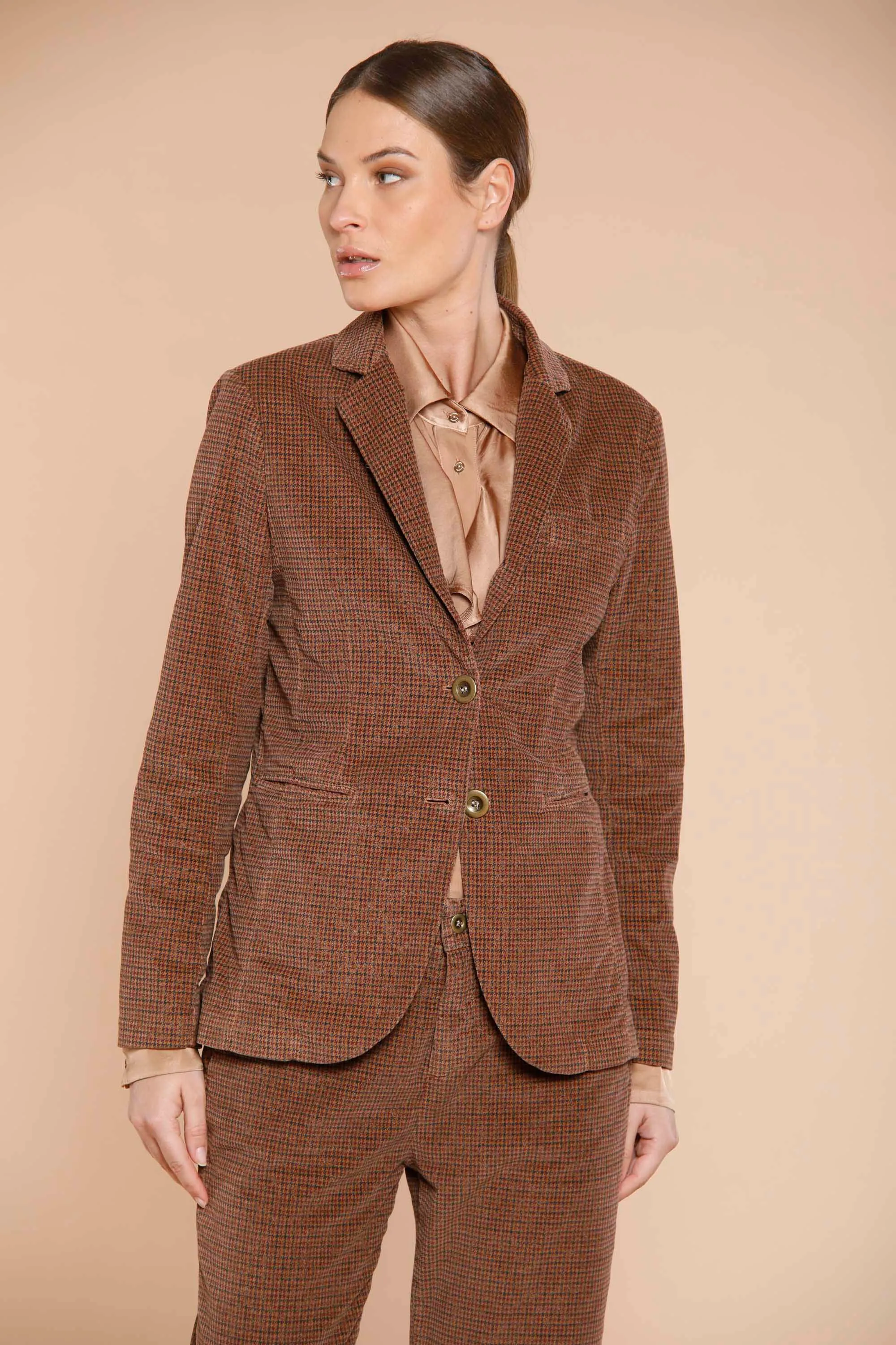 Helena woman blazer in velvet with gold resca pattern sold by Mason's