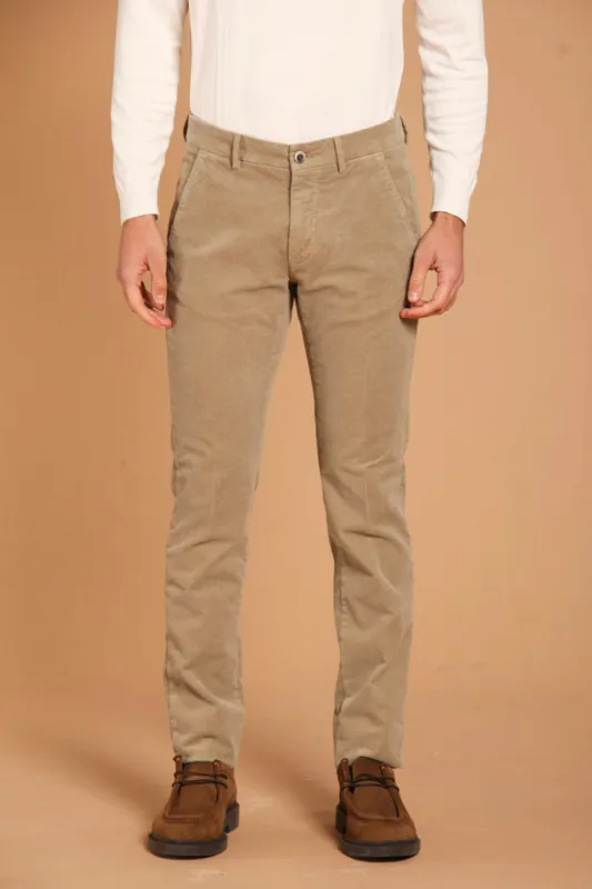 Torino men's chino pants in velvet 1500  striped slim fit  ① sold by Mason's